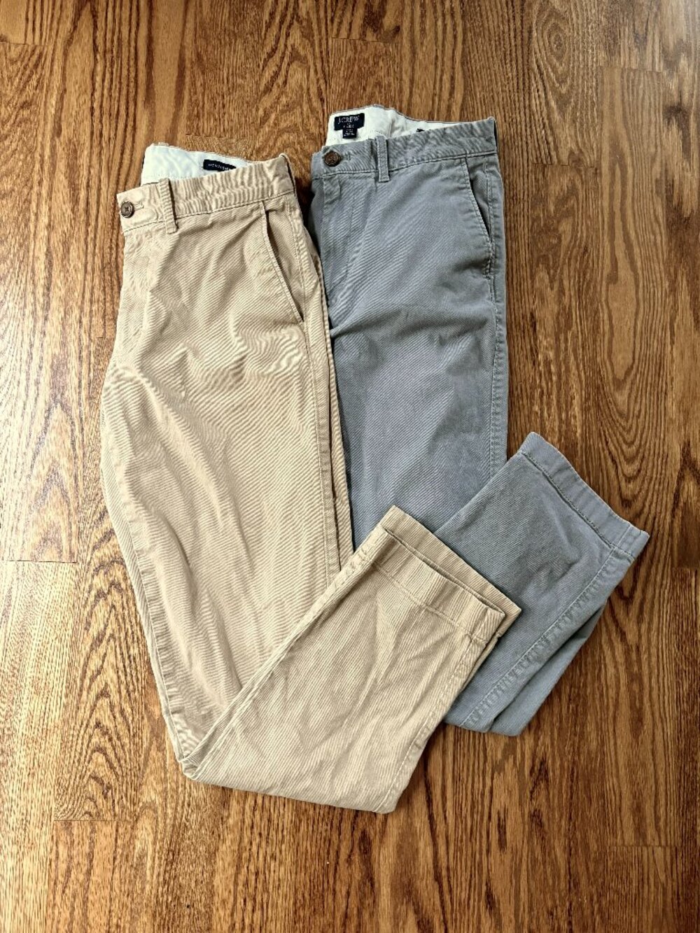 2 Pairs Men's J. Crew Straight-fit Stretch Chino Pant 30W x 32L - Picture 1 of 4